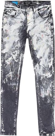 Purple paint-detail Black jeans - Grey