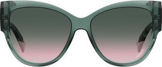 Missoni 57mm Sqaure Gradient Sunglasses in Green at Nordstrom Rack