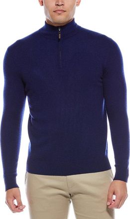 Quinn Cashmere 1/4-Zip Mock Neck Sweater