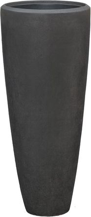 Baq Hoher Xl Blumentopf Polystone Plain Partner ø 50/ H 120 cm - Smoke