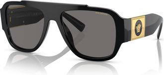 Versace Polarized Grey Navigator Mens Sunglasses VE4436U GB1/81 57