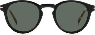 Eyewear by David Beckham unisex, Accessoires, Zwart, Maat: 50 MM Leer