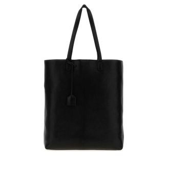 Saint Laurent Black Leather Shopping Bag