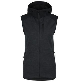 Stoic MerinoFleece335 KuolpaSt. Vest with Hood Fleecegilet f&uuml;r Damen | schwarz