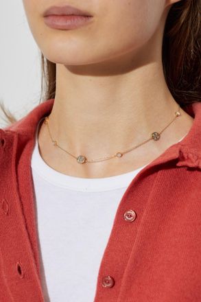 Tory Burch Logo Necklace, Womens, Gold