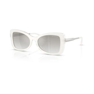Michael Kors Sunglasses, female, White, Size: 53 MM Malaga Sunglasses