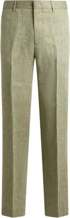 Etro Pantaloni dritti con motivo chevron - Verde