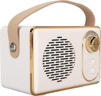 OEM Altavoz Bluetooth Retro, Dise&ntilde;o Bonito Y Vintage, Bluetooth 5.0, Ranura Para Tarjeta De Memoria, Entrada Aux, Compatible Con Controladores Usb, Ideal 