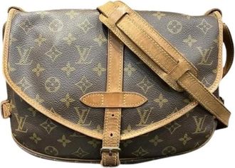 Louis Vuitton Pre-owned Cross Body Bags, female, Brown, Size: ONE SIZE Pre-owned Saumur Monogram Shoulder Bag
