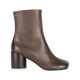 Maison Margiela Stivali con Cerniera in Pelle Marrone - - Shoes - Donna - Marrone - 37 1/2 EU