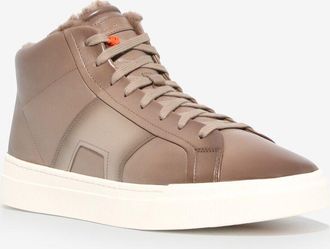 Santoni Hohe Sneakers aus Leder Double Buckle