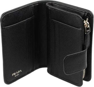 Prada Womens Black Nylon Wallet