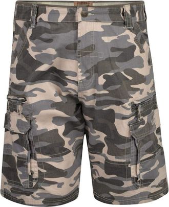 KAM JEANS Mens Camo Cargo Shorts Loose Fit Zip Fly Multi Pockets Half Pants for Summer, Charcoal Colour, Waist 58
