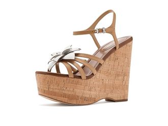 Michael Kors Jacie Wedge Womens Wedge Shoes Peanut : 6.5 M, Leather