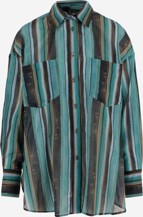 Pinko Pinko Cotton Shirt With Striped Pattern