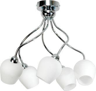OEM L&aacute;mpara De Techo Cromada Con Pantalla De Cristal Blanco Maximus 7-170