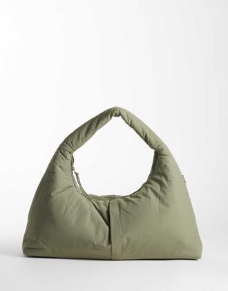 &Ouml;lend Nico - Borsa da spalla grande in nylon color salvia-Verde