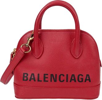 Balenciaga Red Leather Bill XXS Tote Shoulder Bag (Authentic Pre-Loved)