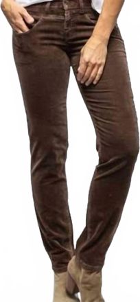 Mac Jeans Rich Slim Velvet Jeans In Brown