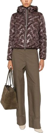 Herno Brown Quilted Hood Jacket
