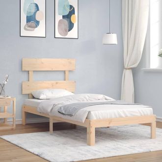 vidaXL Estructura De Cama Sin Colch&oacute;n Madera Maciza De Pino 90x200 Cm Vidaxl