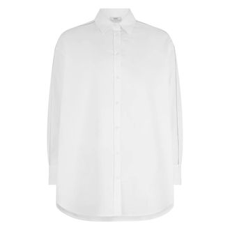 PESERICO Overhemden, Dames, Wit, 2Xs, Katoen, Klassiek overhemd met kraag van lichtgewicht materiaal