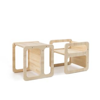Really Nice Things Set 2 sillas madera de pino color natural Montessori