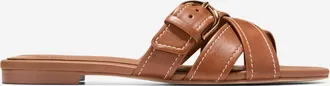Cole Haan Womens Velma Buckle Slide Sandals - Brown Size 10.5