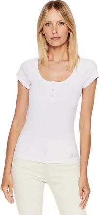 Guess Mujer, Camisetas, Blanco, Talla: L