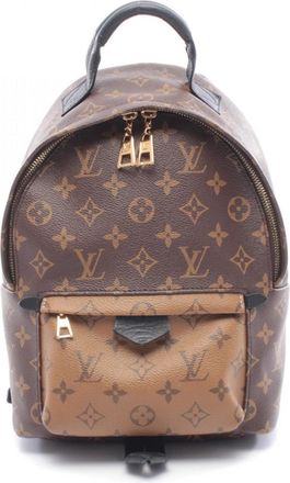 Louis Vuitton Beige Brown Monogram Reverse Coated Canvas Leather Backpack (Pre-Owned)