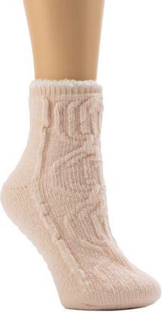 Cuddl Duds Cozy Chenille Lined Crew Socks in Pearl at Nordstrom Rack