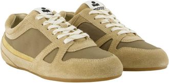 Isabel Marant Womens Senny Low Sneaker Khaki Calfskin