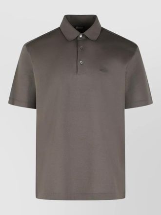 Ermenegildo Zegna cotton shirt polo collar short sleeves