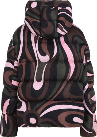 Pucci Marmo Print Donsjack - Dames - Jassen - Veelkleurig - Maat: XS Zijde