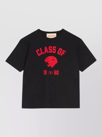 Valentino Garavani silk nylon crew neck graphic t-shirt