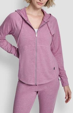 DKNY Spacedye Full Zip Hoodie in Dusty Orchid Spacedy at Nordstrom Rack, Size X-Small