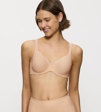Triumph B&uuml;gel-BH TRIUMPH Modern Soft+Cotton W, Damen, Gr. 100, Cup E, beige (neutral beige), Microtouch, Obermaterial: 39% Polyamid, 38% Baumwolle, 23% Elasth