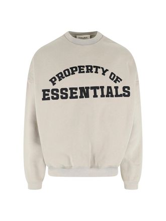 Fear of God Black Relaxed Arched Logo Cropped Headed Sweatshirt