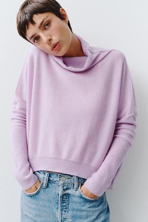 Pilcro 100% Cashmere Turtleneck Sweater