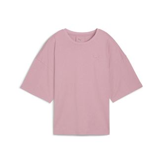 Puma T-Shirt PUMA HER OVERSIZED TEE, Damen, Gr. XL, rosa (poised pink), Jersey, Obermaterial: 100% Baumwolle, unifarben, oversize normal, Rundhals, Shirts 