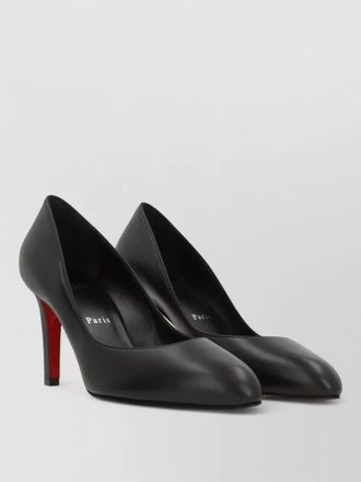Christian Louboutin fannylove leather pumps block heel pointed toe