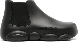 Moschino Gummy30 logo-embossed ankle boots - men - Rubber/Rubber/Rubber - 43 - Black
