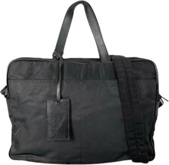 Prada Pre-owned Shoulder Bags, male, Black, Size: ONE SIZE Pre-owned Vintage Briefcase Shoulder Bag