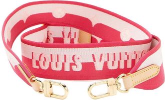 Louis Vuitton Pink Logo Jacquard Bandouliere 20 Shoulder Strap (Authentic Pre- Loved)
