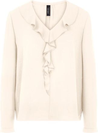 Marc Cain Dames, Blouses & Shirts, Beige, Maat: XS Zijde
