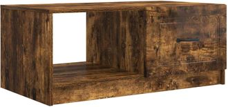 vidaXL Mesa De Caf&eacute; Roble Ahumado 90 X 50 X 37 Cm Madera De Ingenier&iacute;a Vidaxl