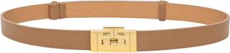 Elisabetta Franchi Gespriemde Riem - Dames - Riemen - Bruin - S - Leer - Accessoires