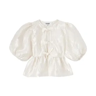 Ganni Mujer, Blusas y Camisas, Blanco, Talla: M