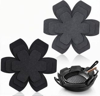 OEM Separadores De Fieltro De 6 Piezas Para Ollas, Juego De Protecci&oacute;n De Cocina, Separador De Utensilios De Cocina De Fieltro Antideslizante