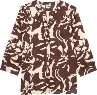 Oltre Mujer, Blusas y Camisas, Marrón, Talla: 2XL